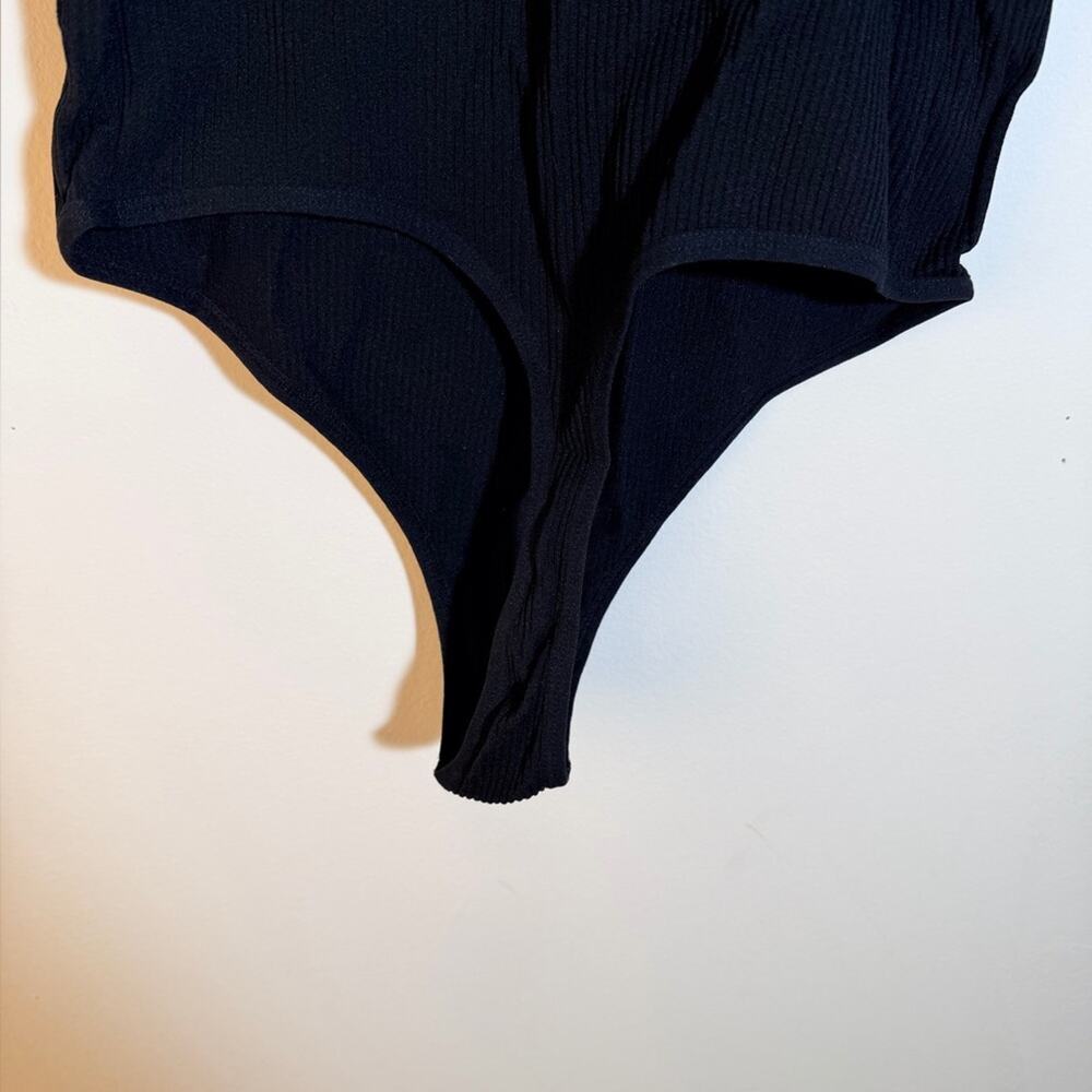 Colsie Black Ribbed Bodysuit - Picture 3 of 6